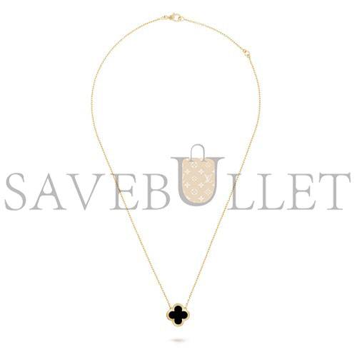 V*N CL*F arpels pure alhambra pendant - yellow gold, onyx  vcarb13900