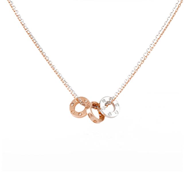 Ca*t*er  love necklace, 6 diamonds b7219700