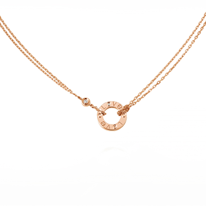 Ca*t*er  love necklace, 2 diamonds b7224509
