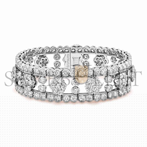 V*N CL*F arpels snowflake bracelet - platinum, diamond  vcaro3rh00