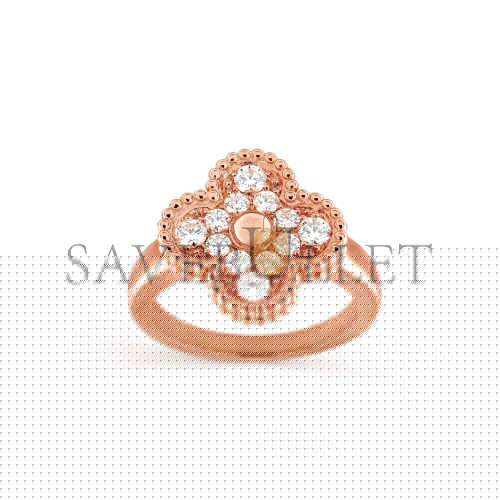 V*N CL*F arpels vintage alhambra ring - rose gold, diamond  vcarp2r400