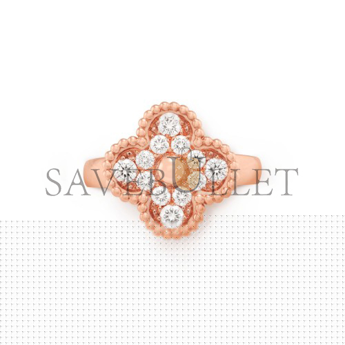 V*N CL*F arpels vintage alhambra ring - rose gold, diamond  vcarp2r400