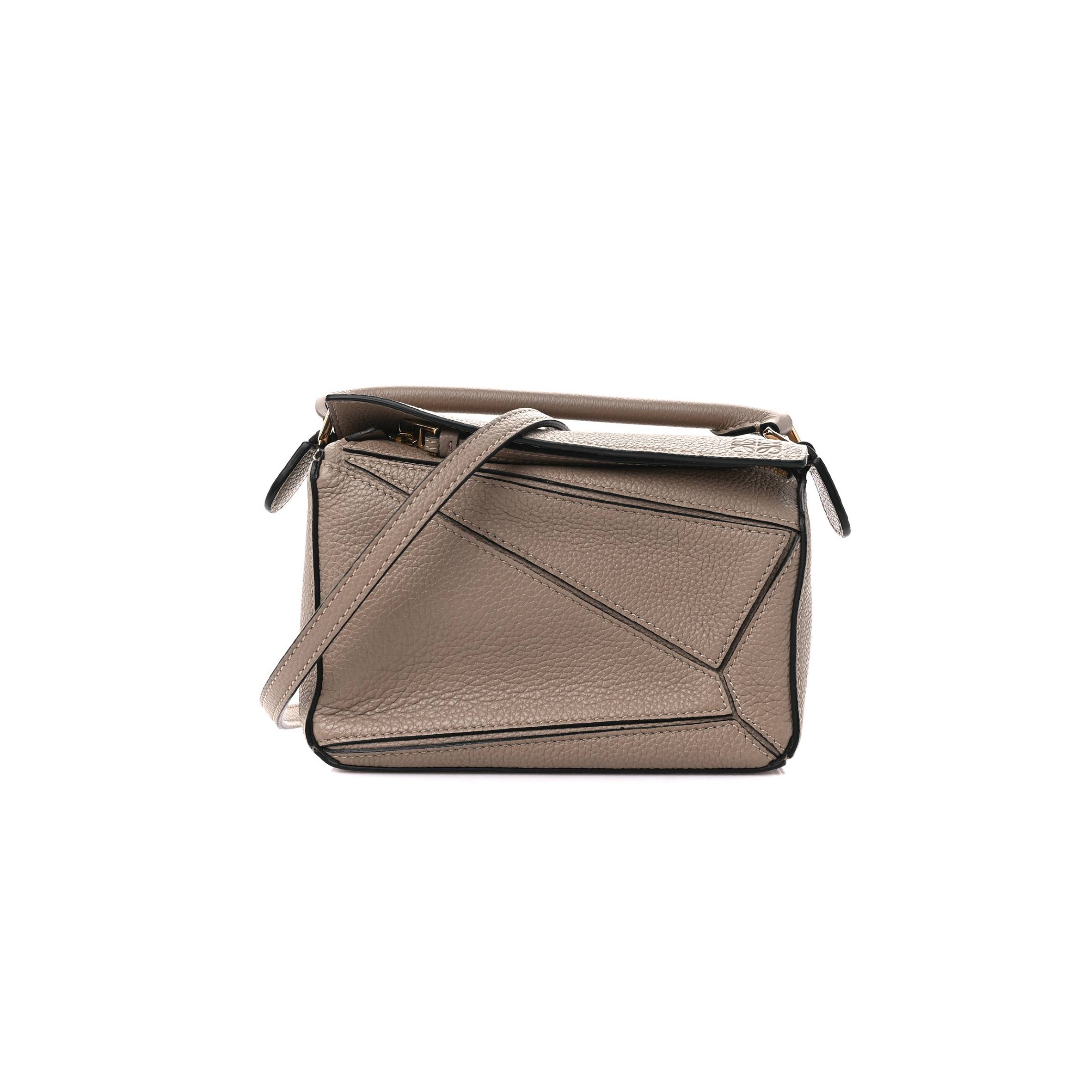 l*ew* calfskin mini puzzle bag sand mink (18*12.5*8cm)