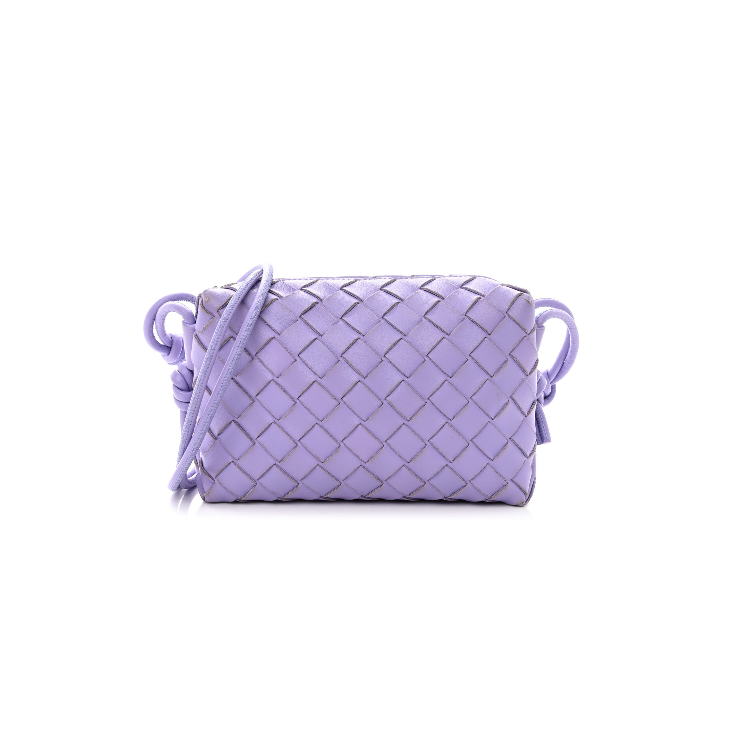 bo*te*ga Ve*ne*ta nappa intrecciato mini loop camera bag wisteria (18*11*8cm)