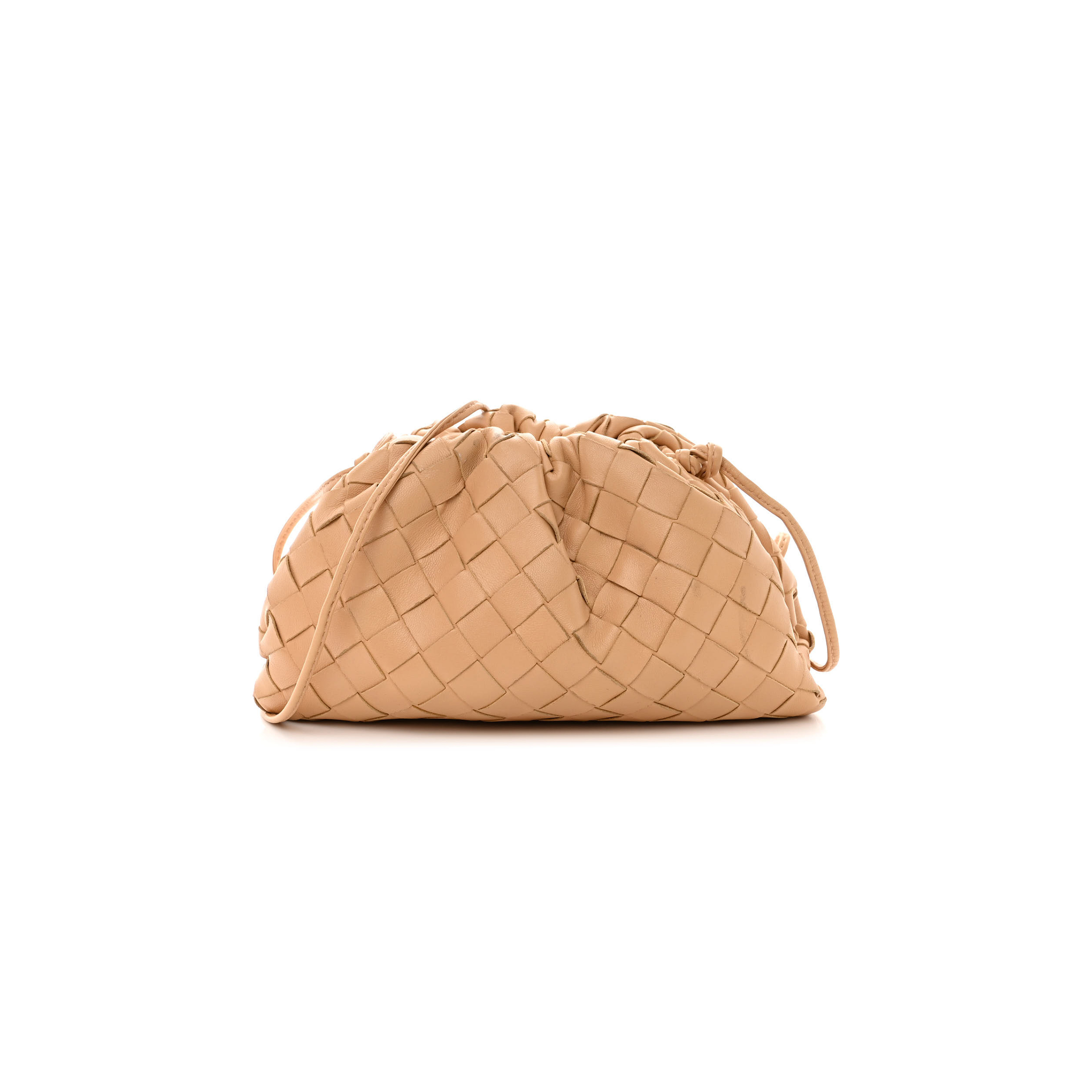 bo*te*ga Ve*ne*ta nappa intrecciato the mini pouch almond (22*13*6cm)