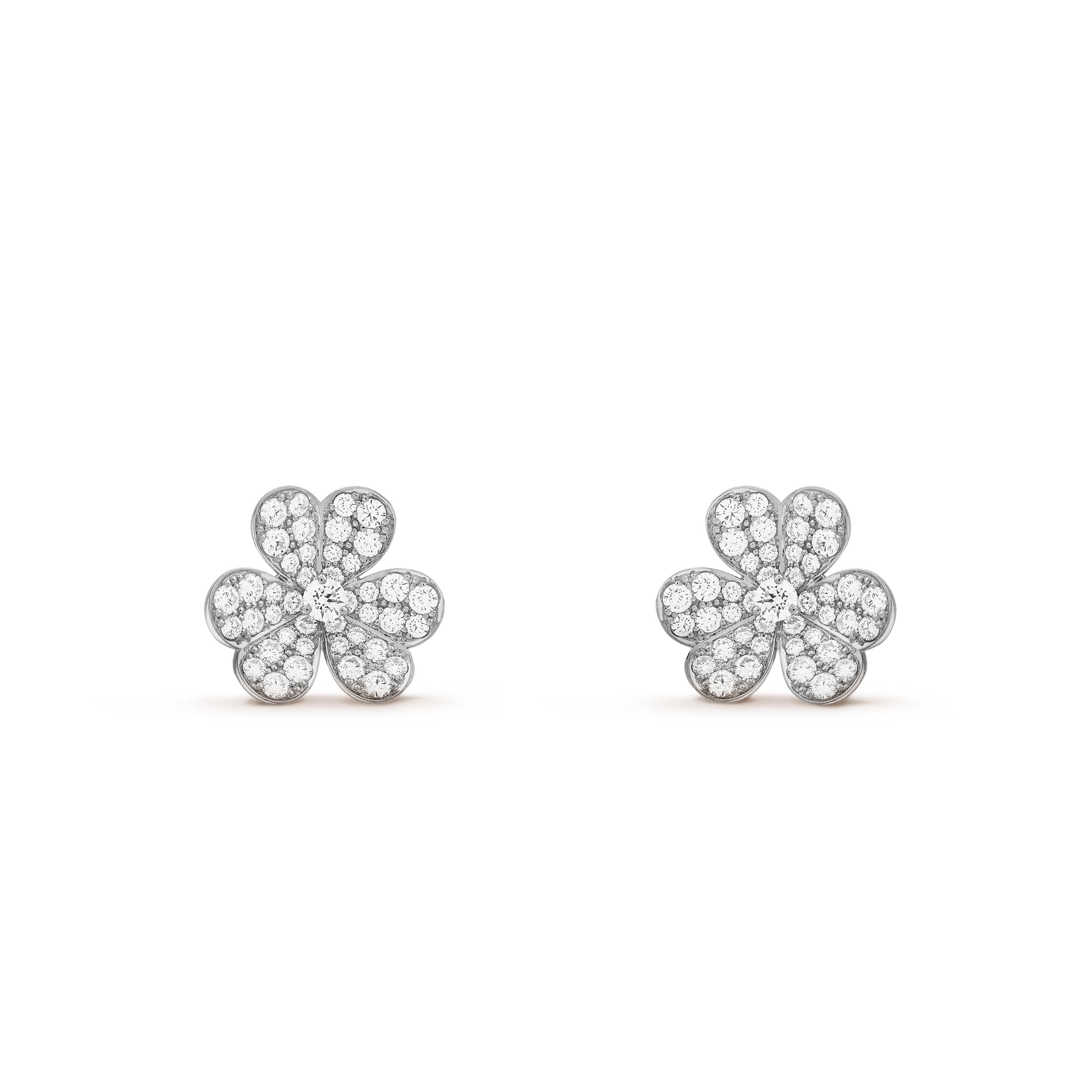 V*N CL*F arpels frivole earrings, small model - white gold, diamond  vcarb65800