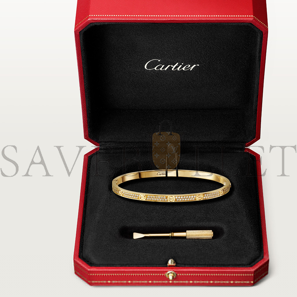 Ca*t*er love bracelet, small model, paved n6710617