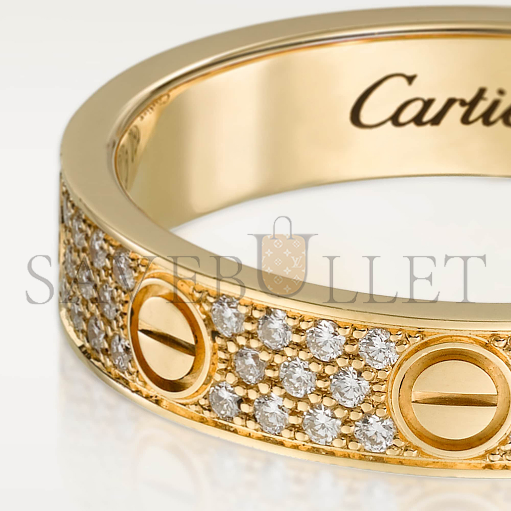 Ca*t*er  love wedding band, diamond-paved b4083300