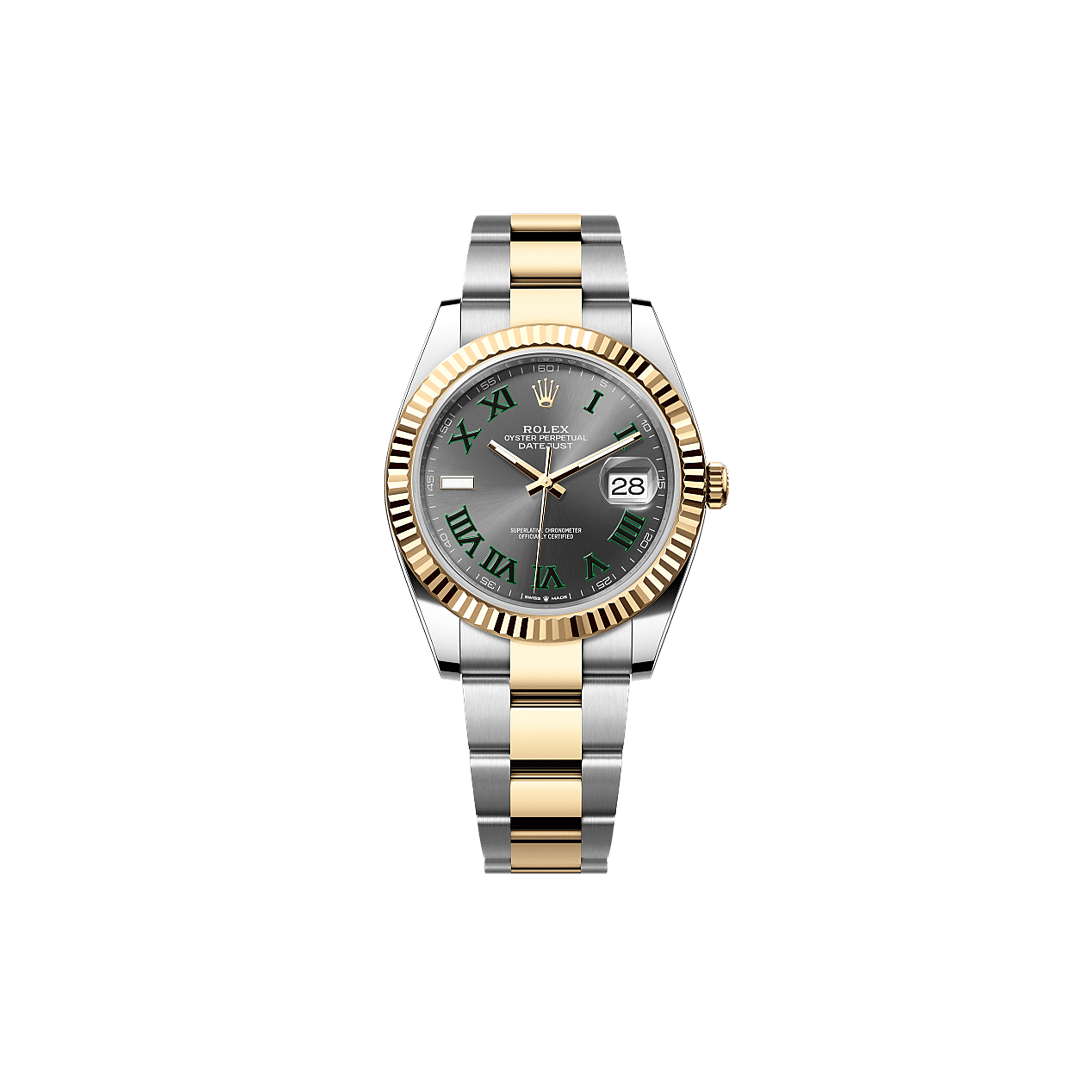 R*l*x datejust 41 oyster, 41 mm, oystersteel and yellow gold watch 126333