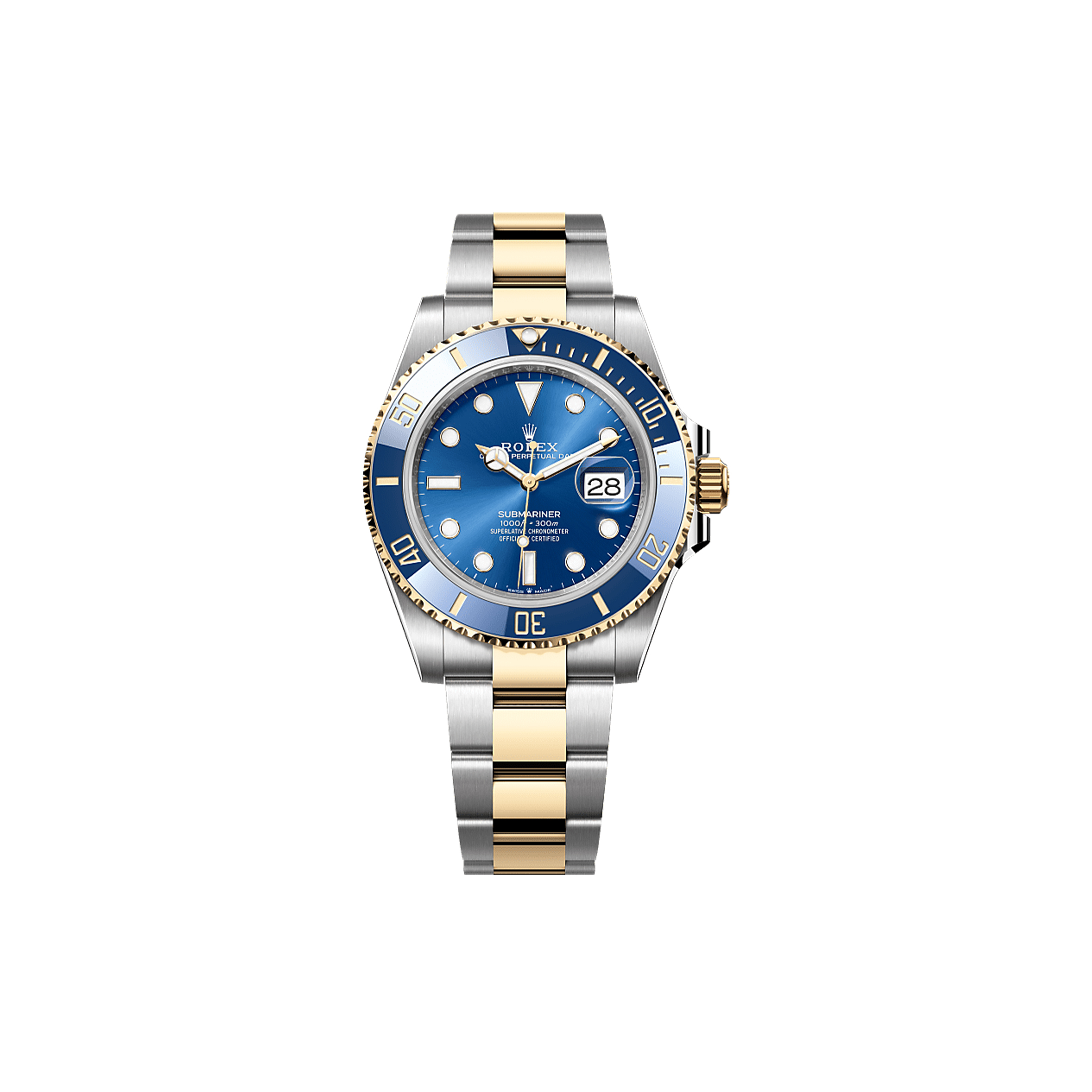 R*l*x submariner date oyster, 41 mm, oystersteel and yellow gold watch 126613lb