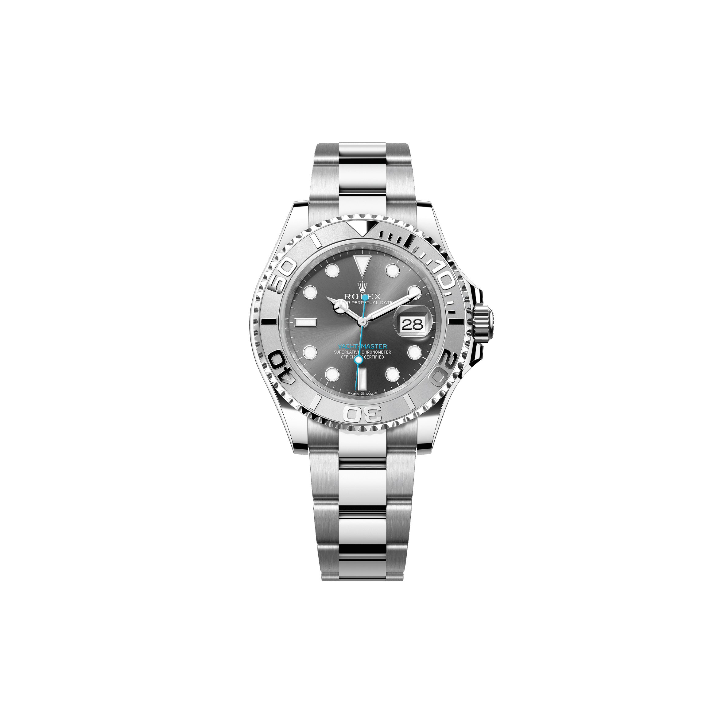 R*l*x yacht-master 40 oyster, 40 mm, oystersteel and platinum watch 126622