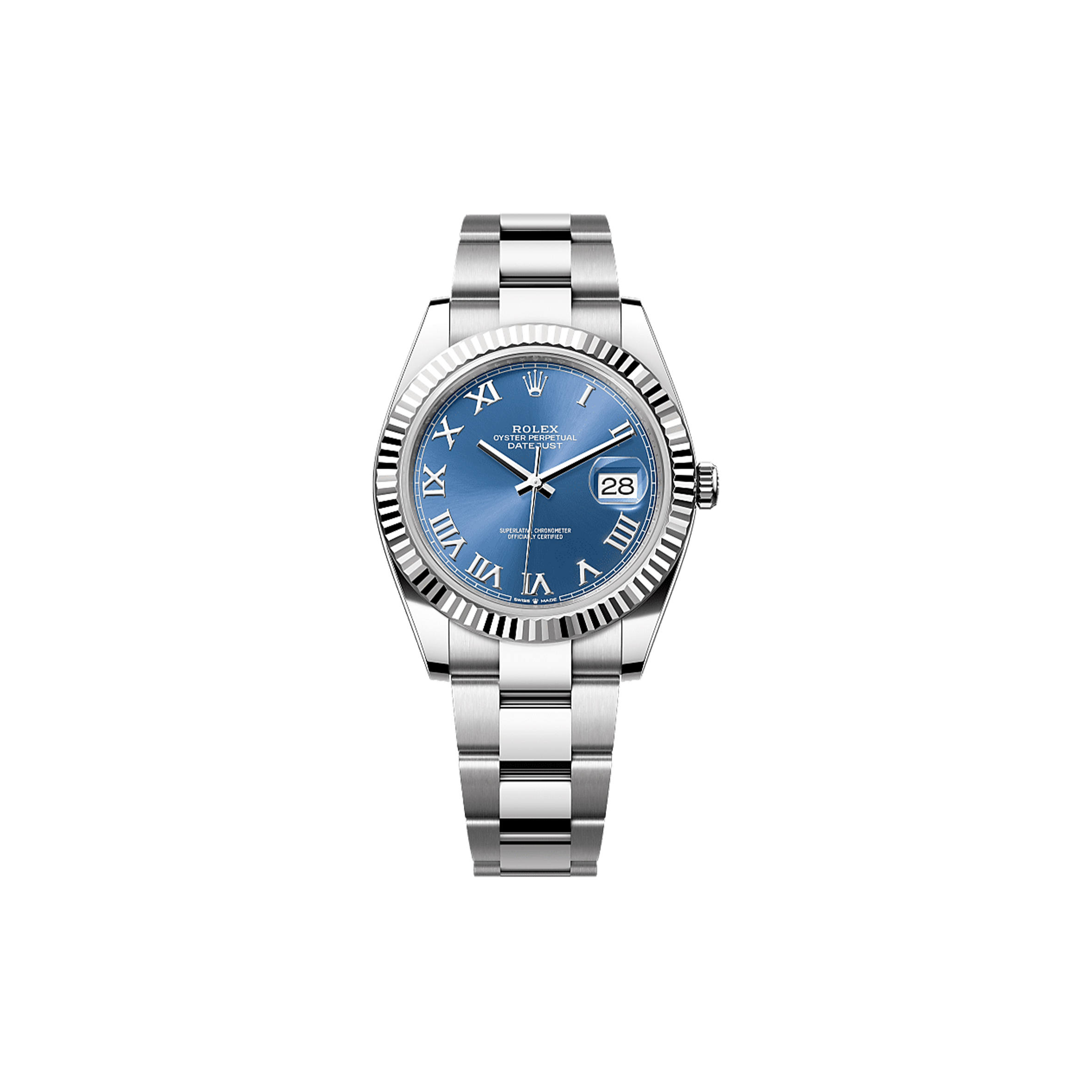 R*l*x datejust 41 oyster, 41 mm, oystersteel and white gold watch 126334-0025