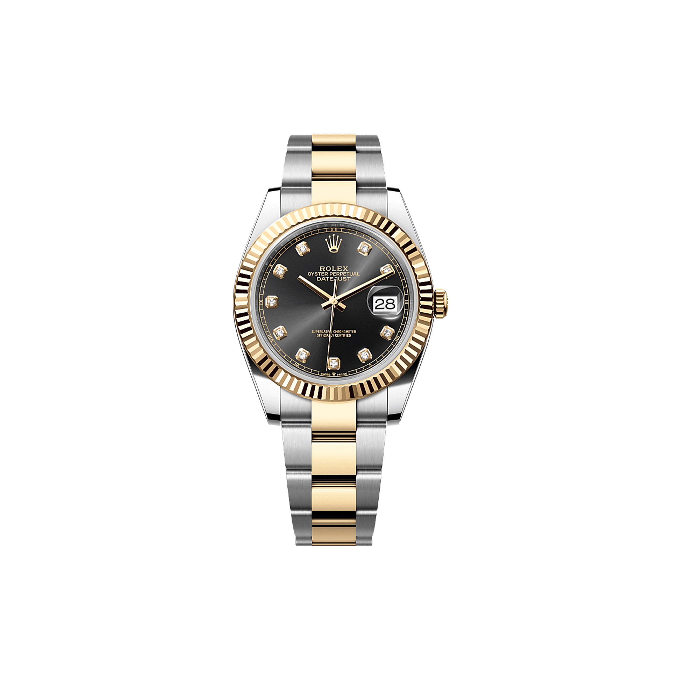 R*l*x datejust 41 oyster, 41 mm, oystersteel and yellow gold watch 126333-0005