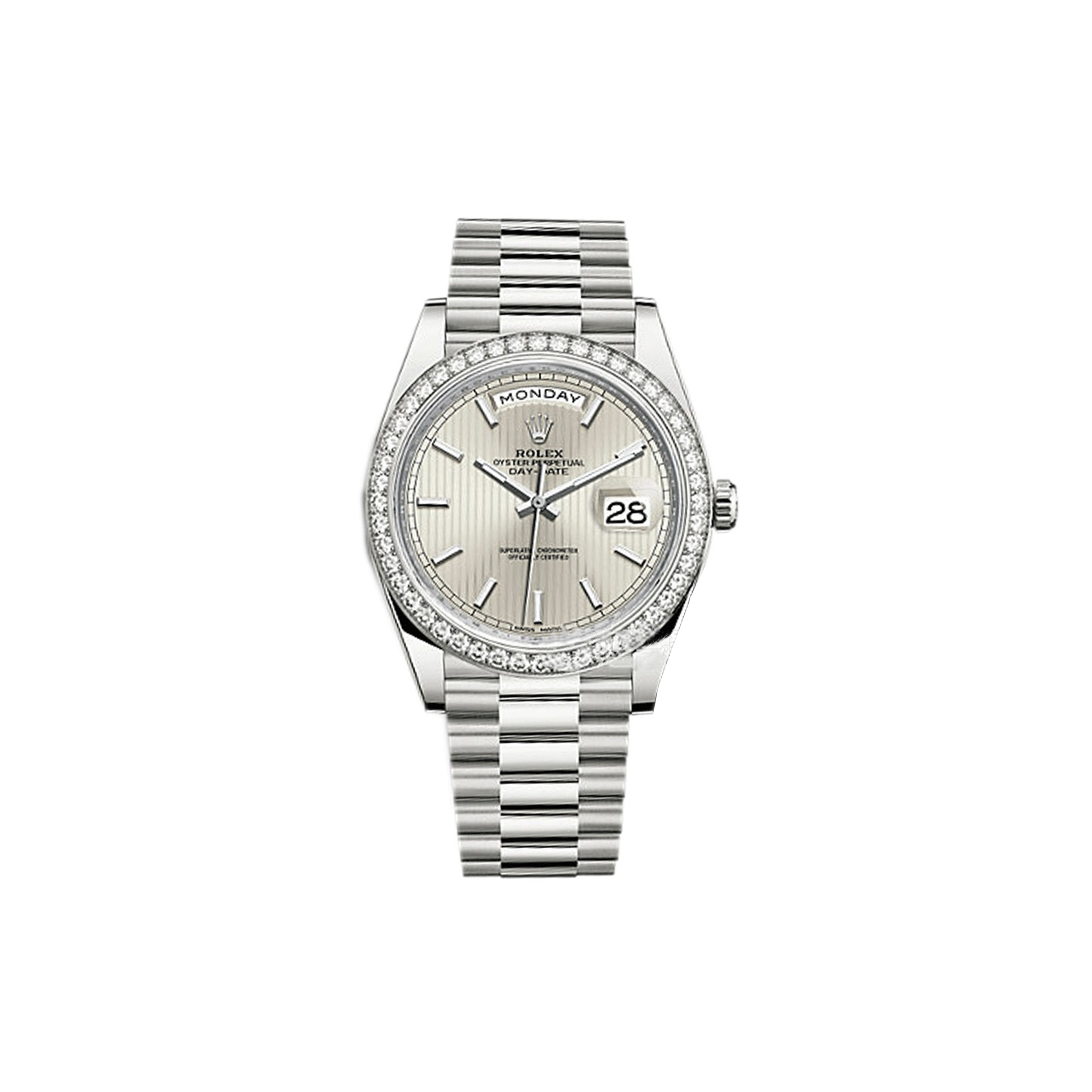 R*l*x day-date diamond mechanical watch 228349-0007