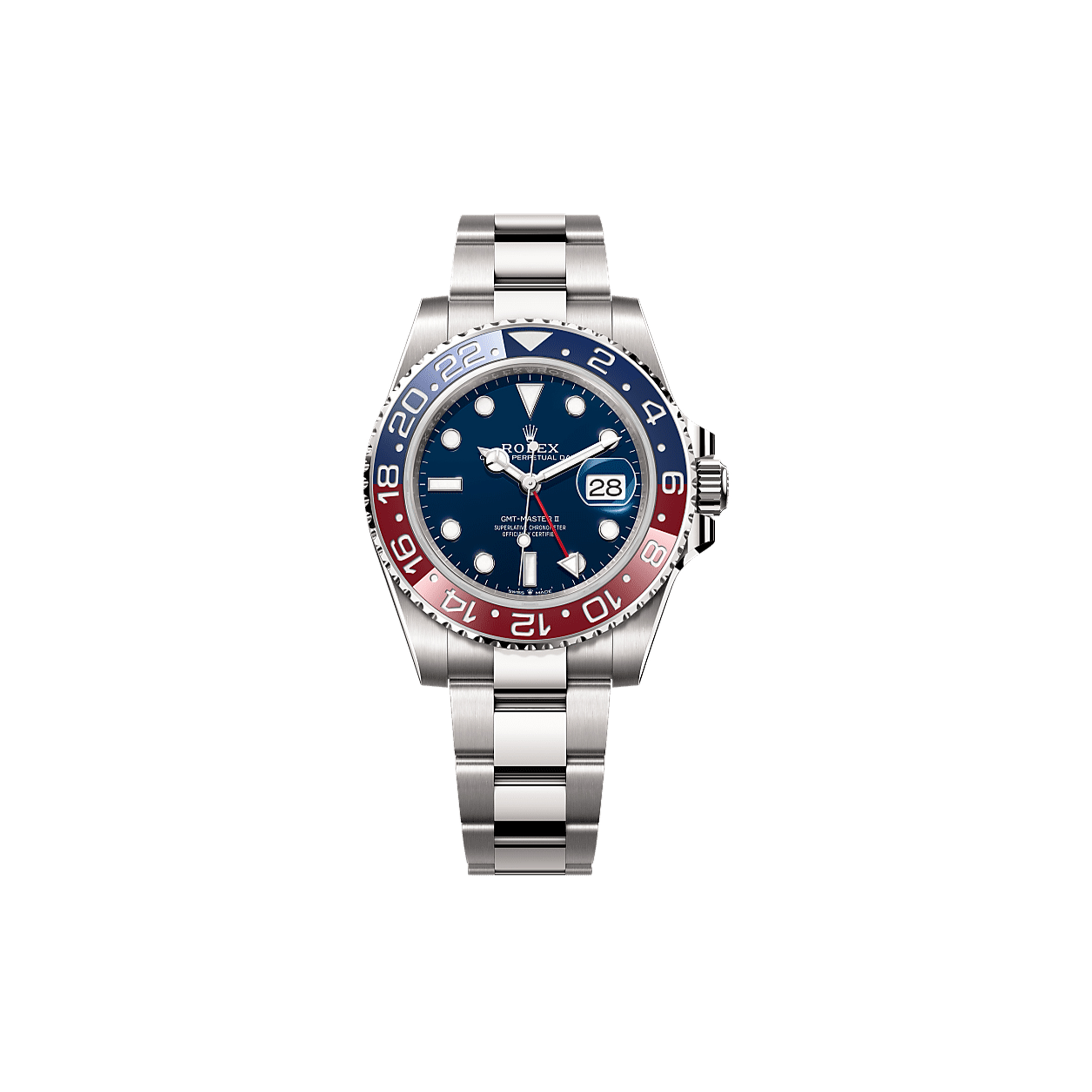 R*l*x gmt-master ii oyster, 40 mm, white gold watch 126719blro-0003