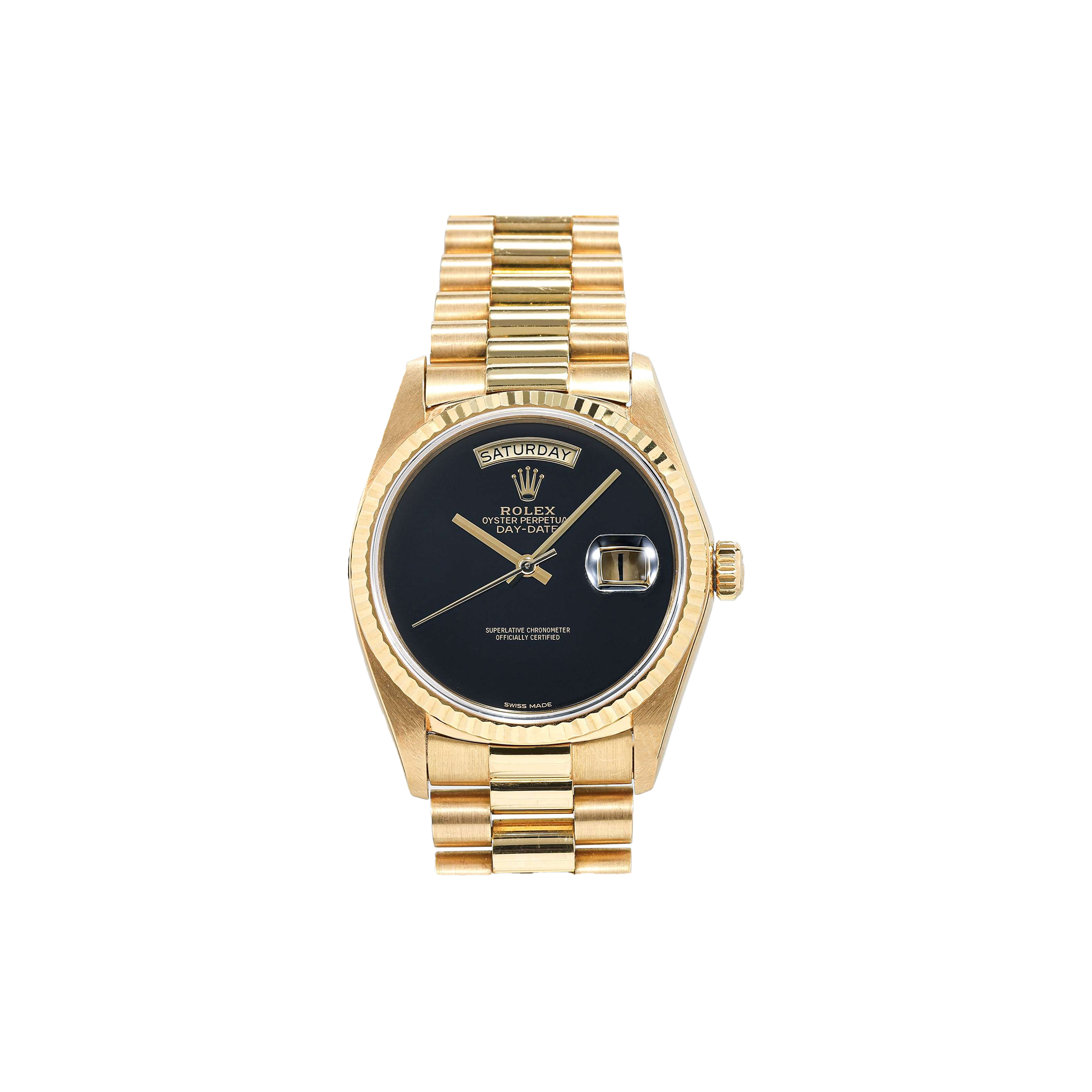 R*l*x day-date onyx dial 36mm watch 18038