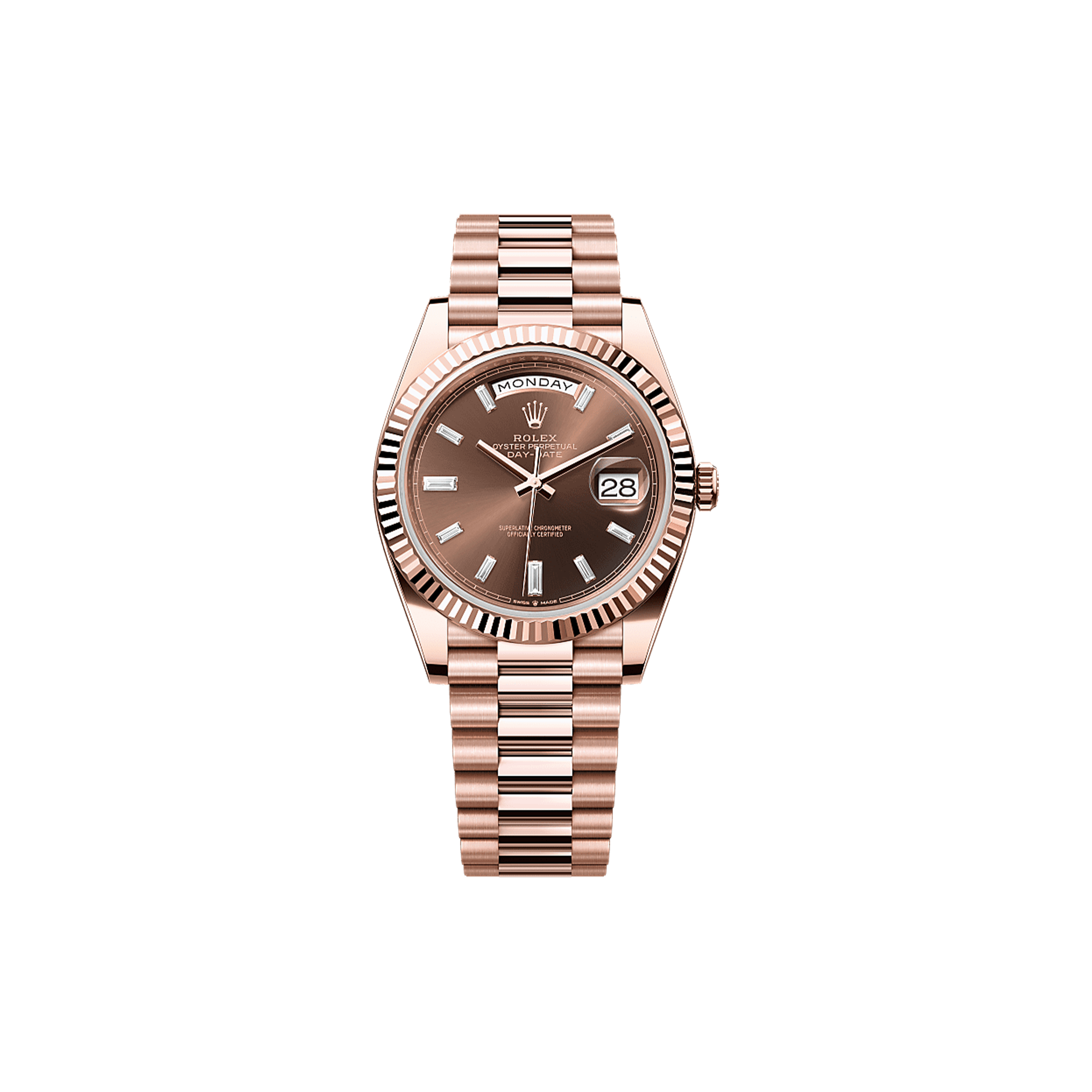 R*l*x day-date 40 oyster, 40 mm, everose gold watch 228235-0003