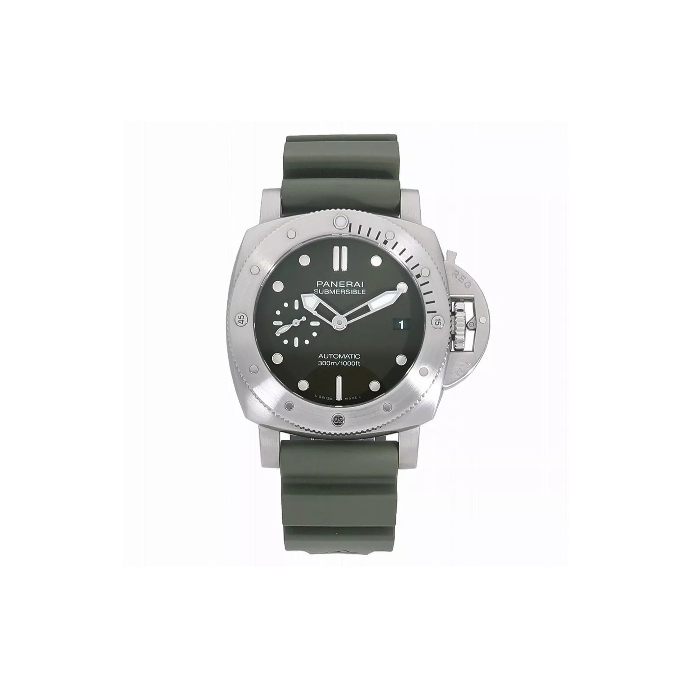 Pa*e*ai luminor submersible green dial watch pam01055