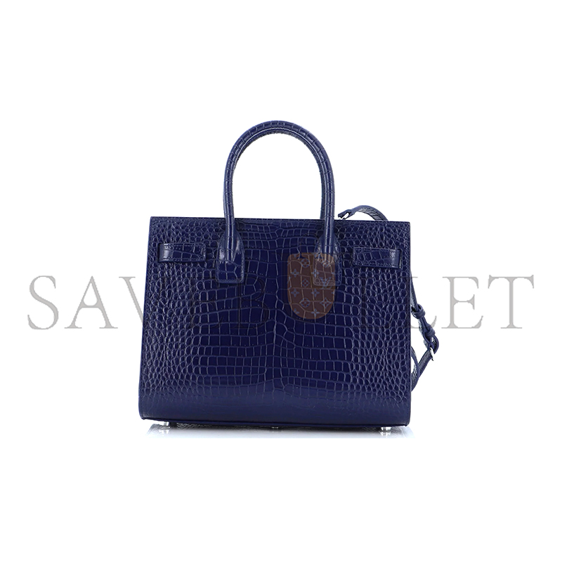 Y*L blue croc embossed leather nano classic sac de jour tote ars4218630718 (26*20.5*12.5cm)