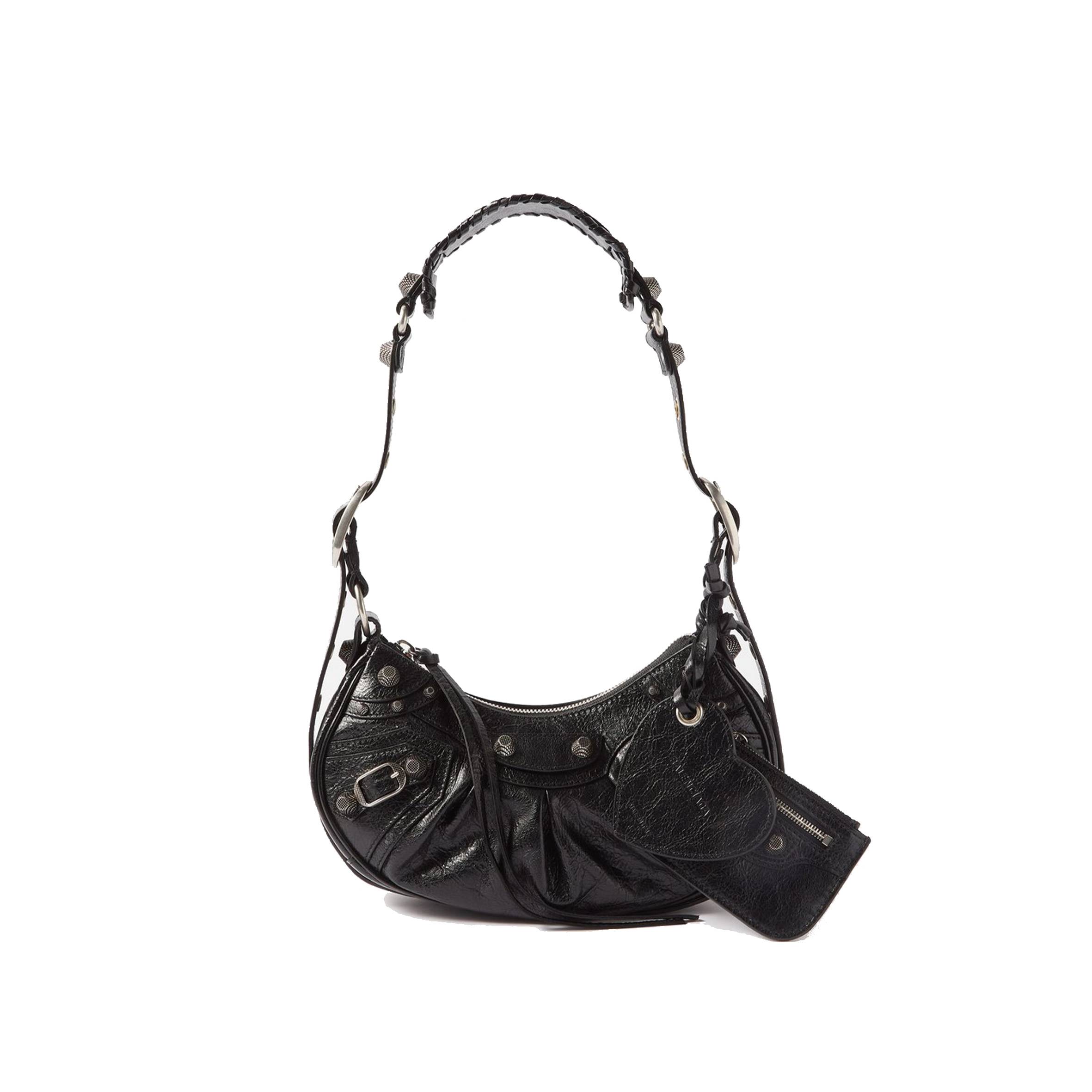 Ba*len*cia*ga black cagole xs leather shoulder bag matchesfashion us (24*13.5*5.4cm)
