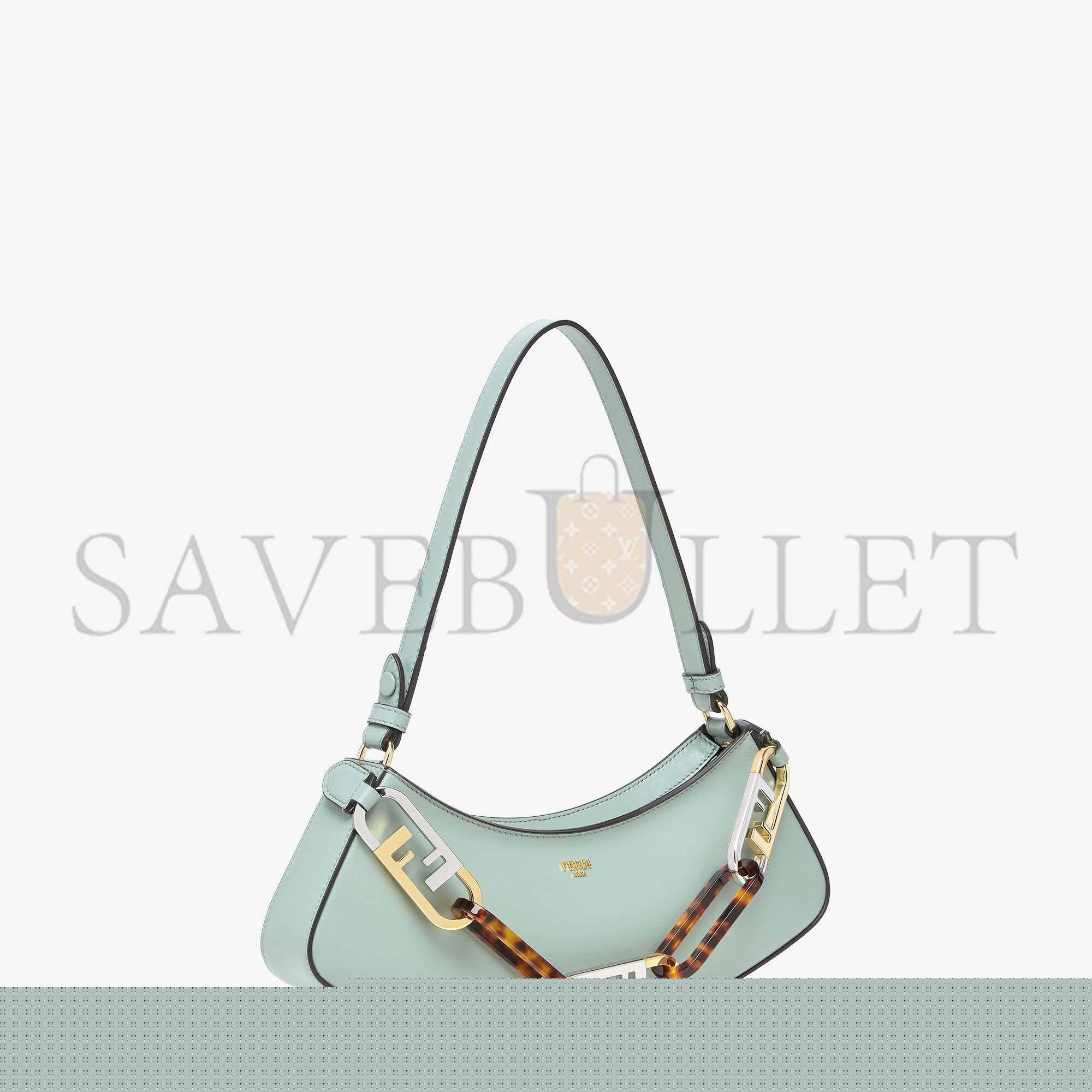 F**di o’lock swing - mint green leather pouch 8bs068ahm0f1dmz (32*11*5cm)