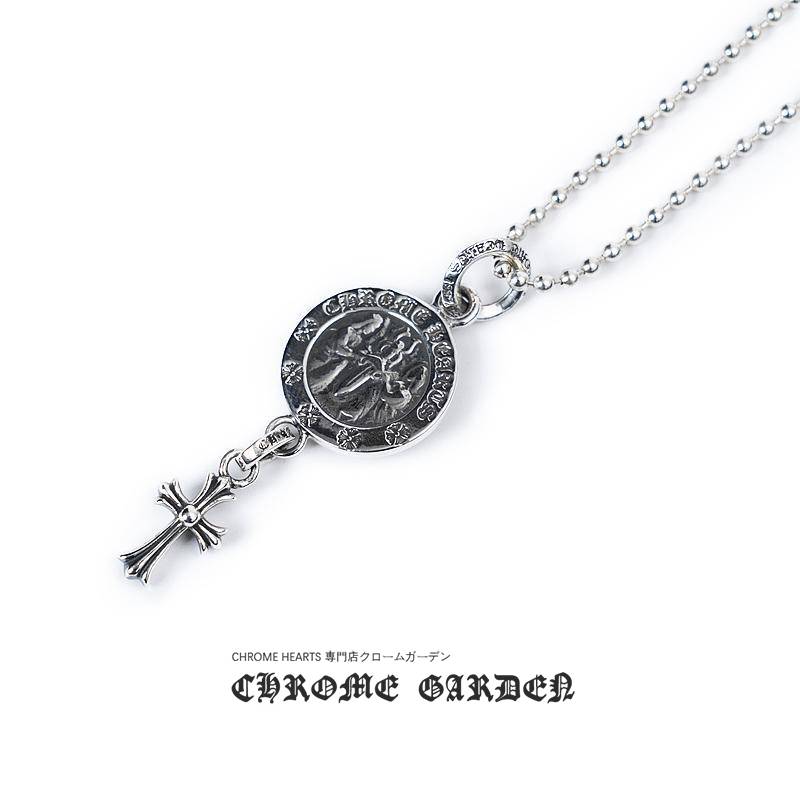 Ch**me He**ts angel medallion baby cross charm