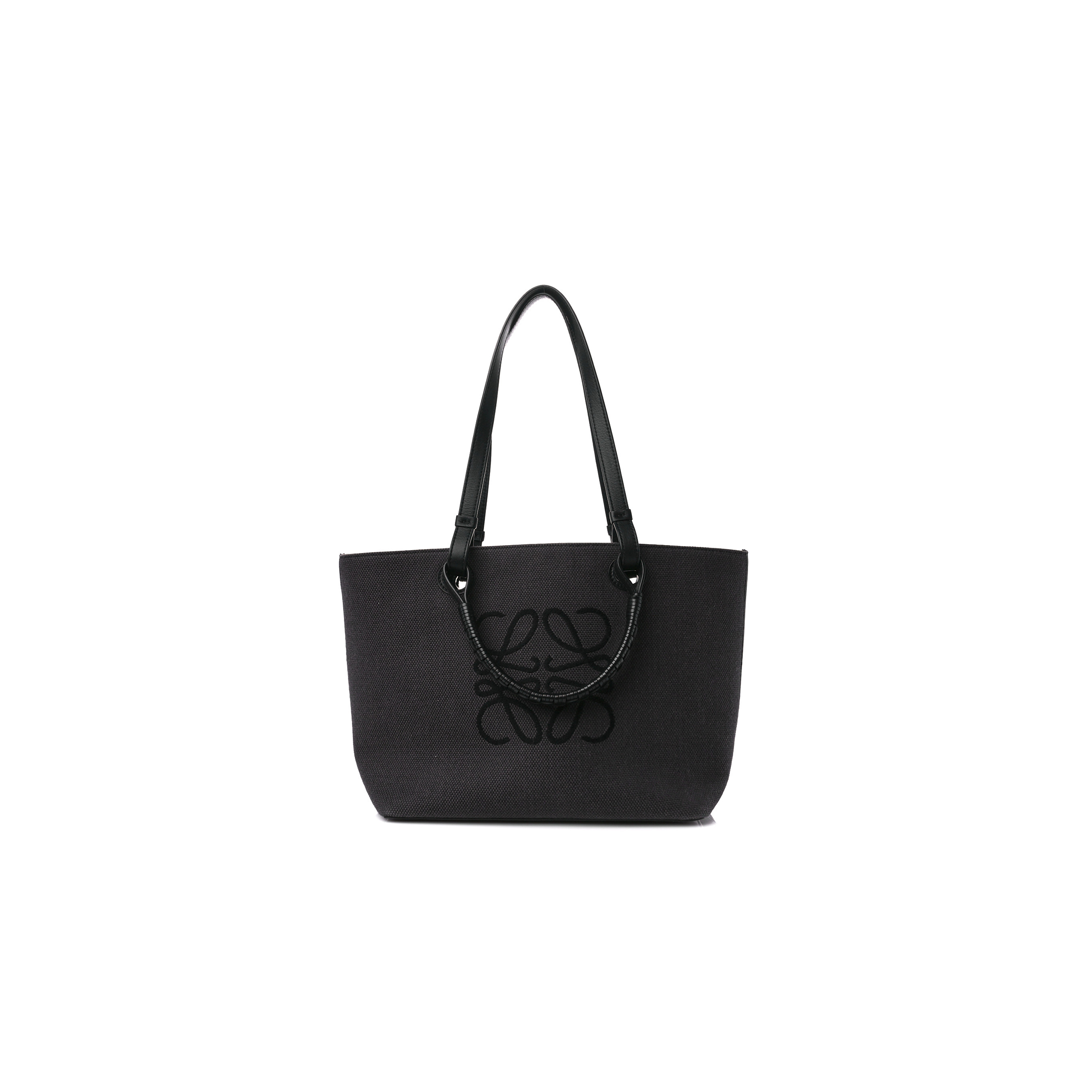 l*ew* canvas calfskin medium anagram tote anthracite (32*30*17cm)