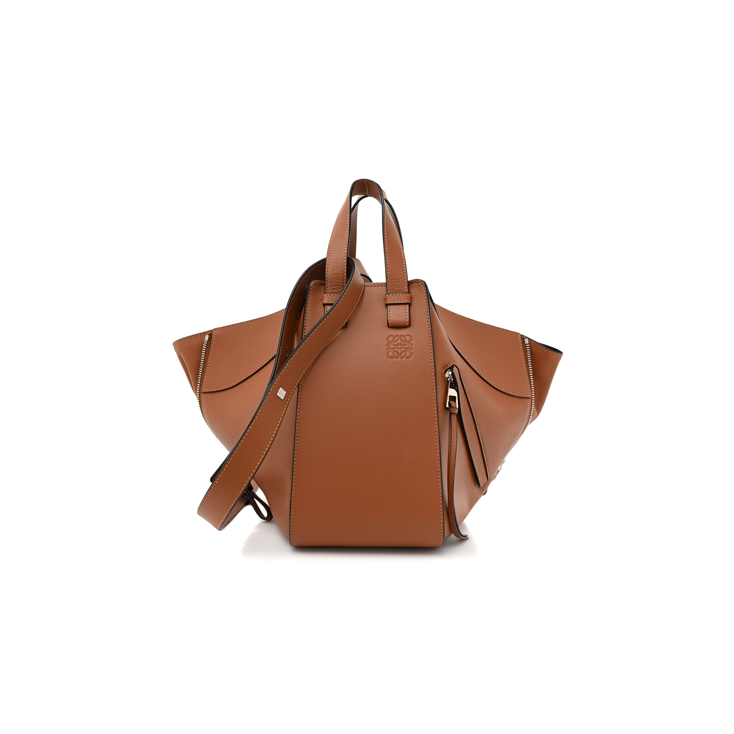 l*ew* calfskin small hammock shoulder bag tan (30*25*13.5cm)