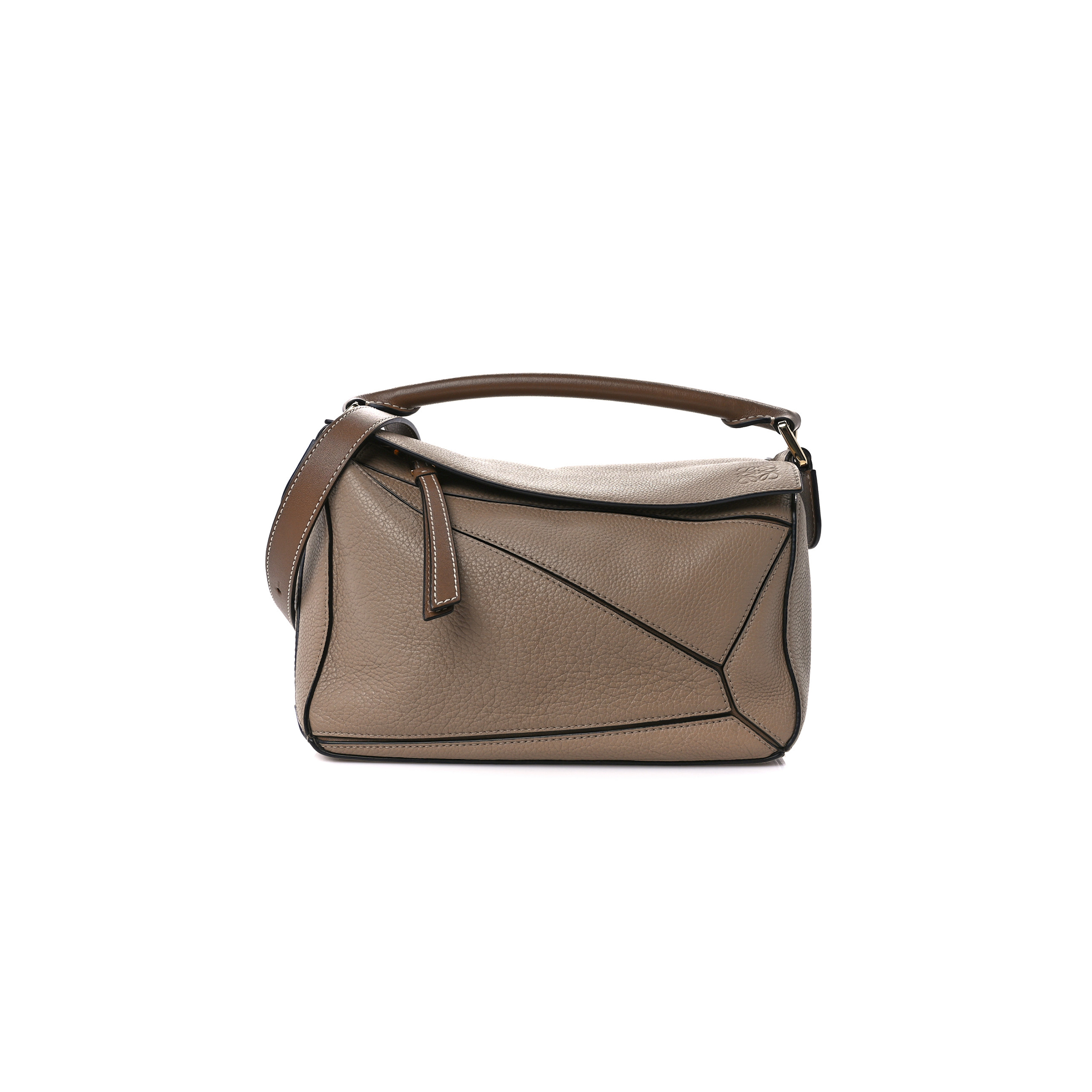 l*ew* grained calfskin small puzzle bag sand mink (24*16.5*10.5cm)