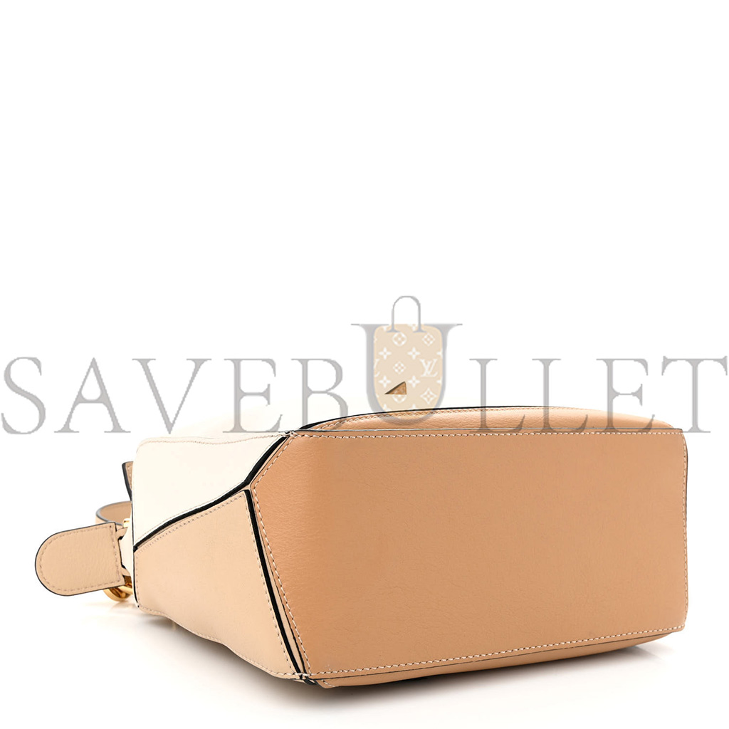 l*ew* calfskin small puzzle bag dusty beige soft white (24*16.5*10.5cm)