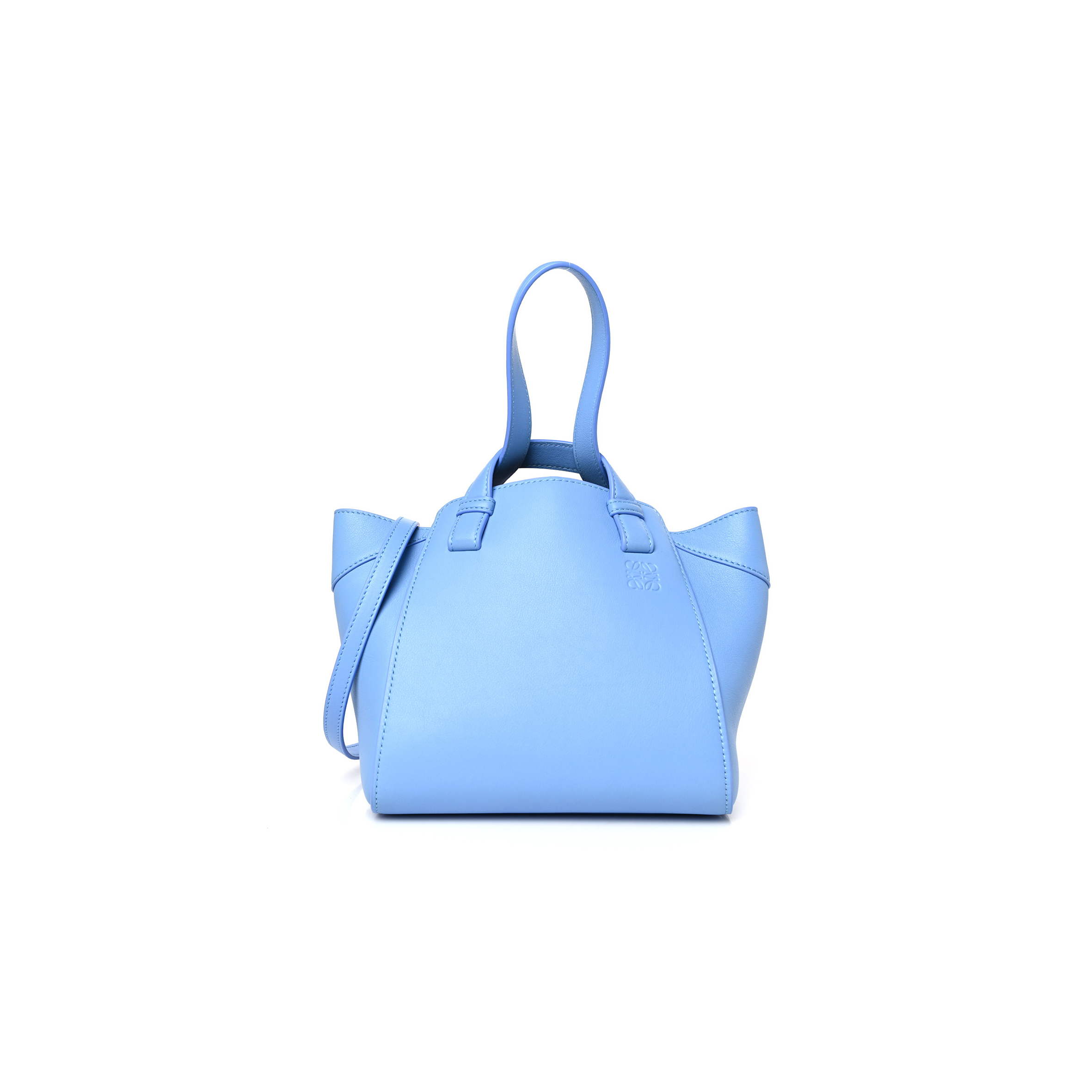 l*ew* calfskin small hammock nugget shoulder bag celestine blue (23*20*18cm)