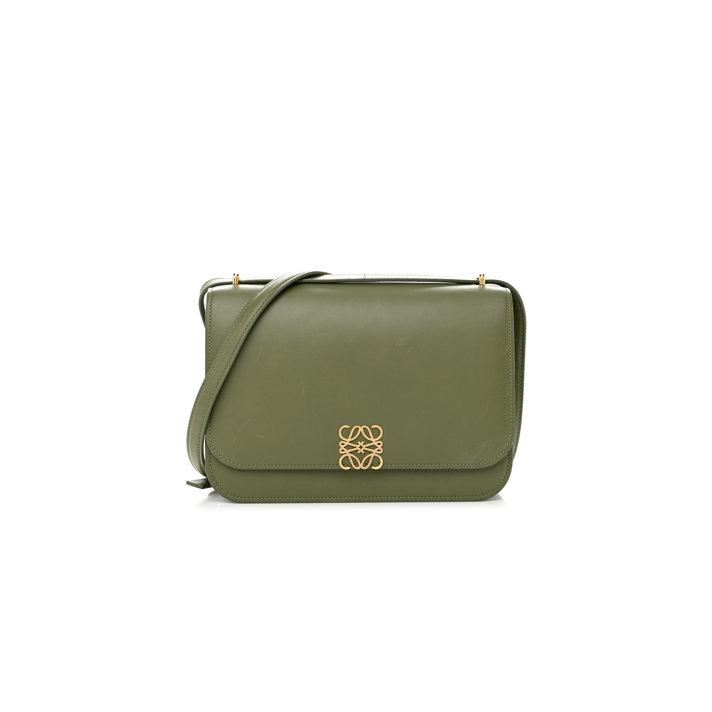 l*ew* silk calfskin goya bag avocado (22*15*7cm)