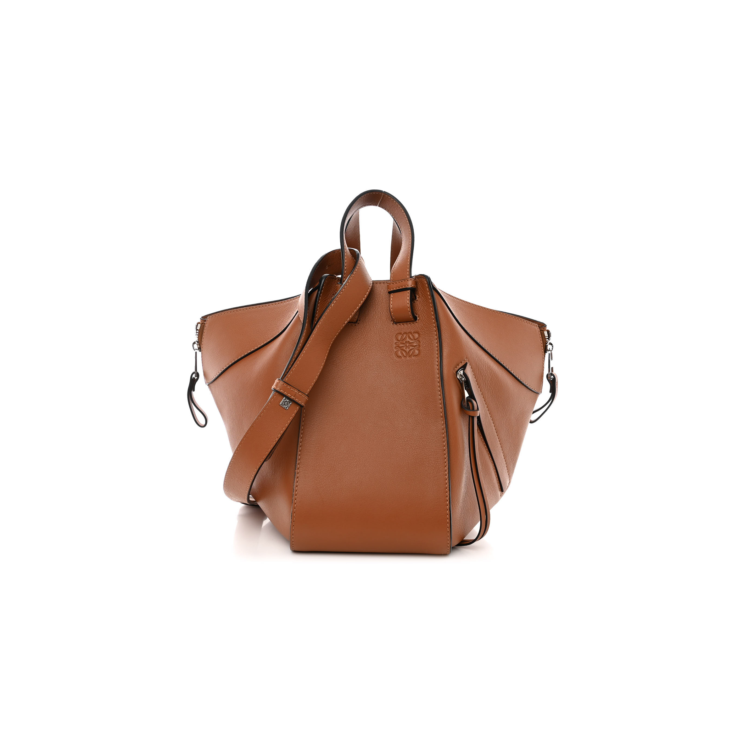 l*ew* calfskin small hammock shoulder bag tan (30*25*13.5cm)