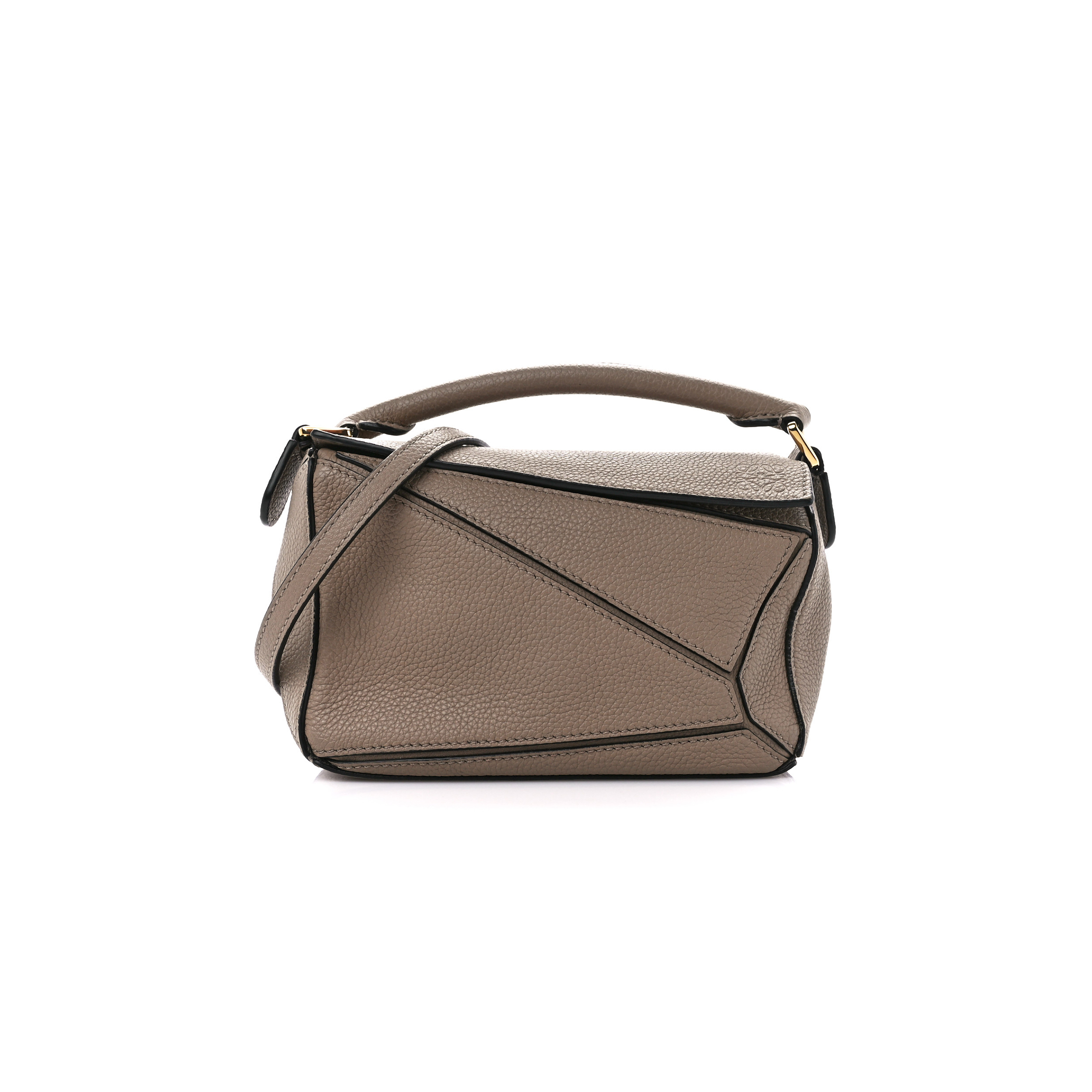 l*ew* calfskin mini puzzle bag sand mink (18*12.5*8cm)