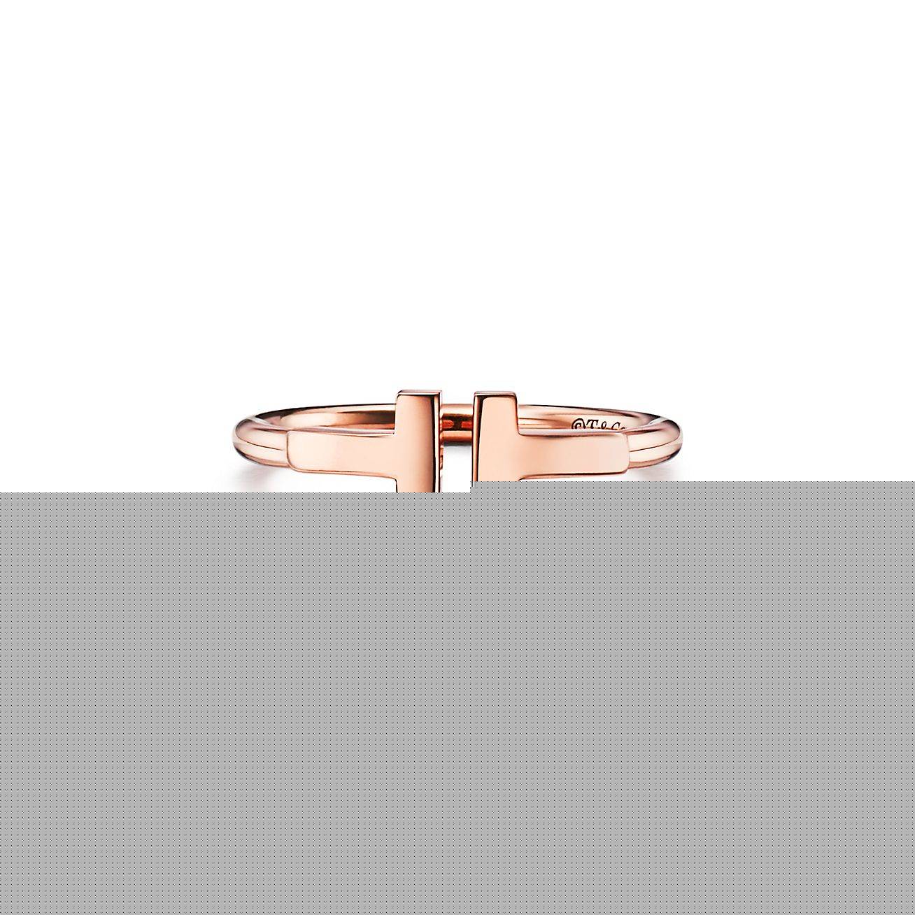 T*f*ny t wire ring in 18k rose gold