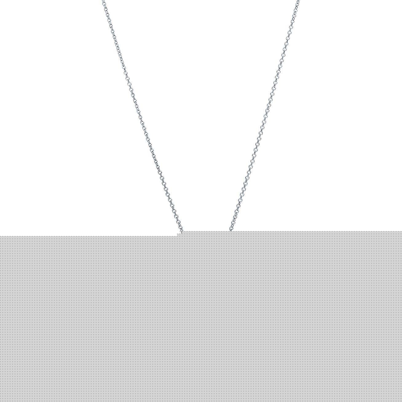 T*f*ny t pendant in 18k white gold with a baguette diamond