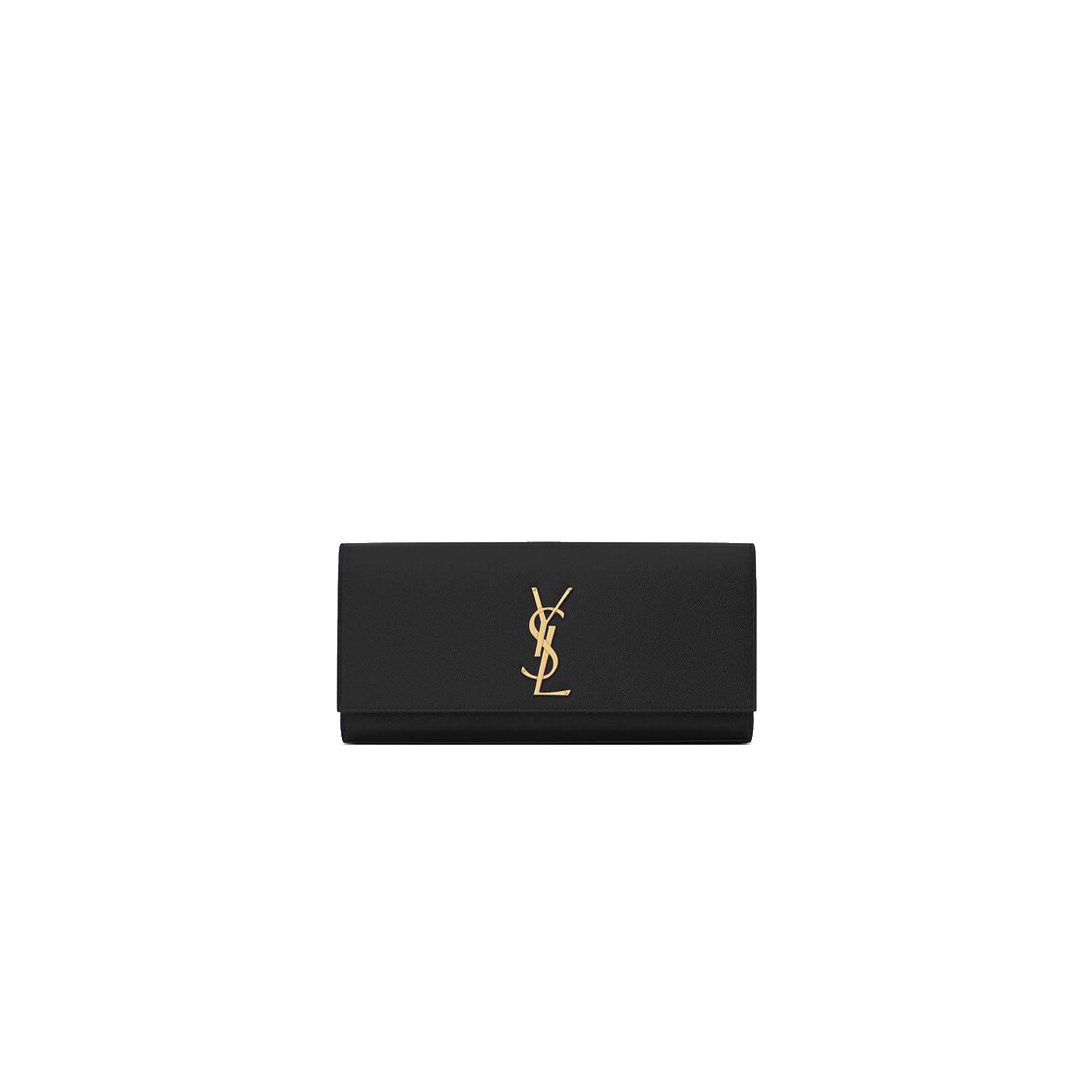 Y*L kate clutch in grain de poudre embossed leather 326079bow0j1000 (27*12.5*5cm)