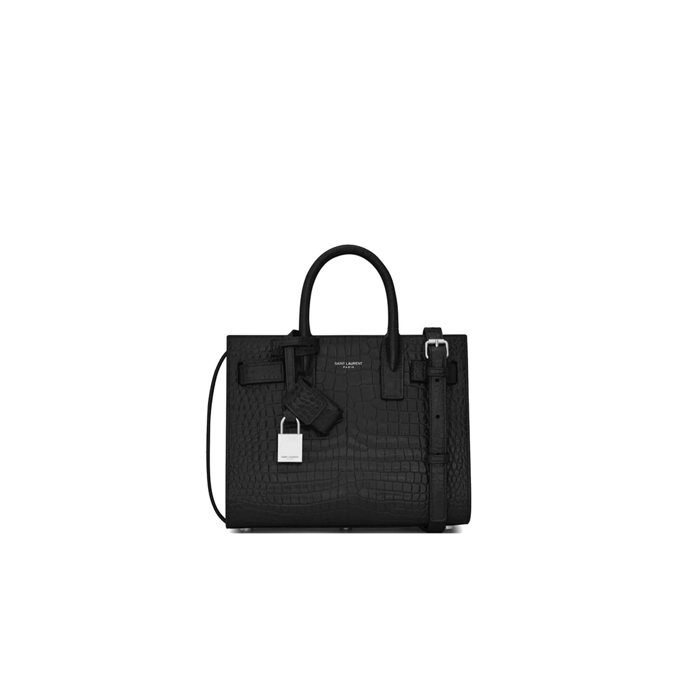 Y*L sac de jour nano in embossed crocodile shiny leather 392035dnd1n1000 (22*18*10.5cm)