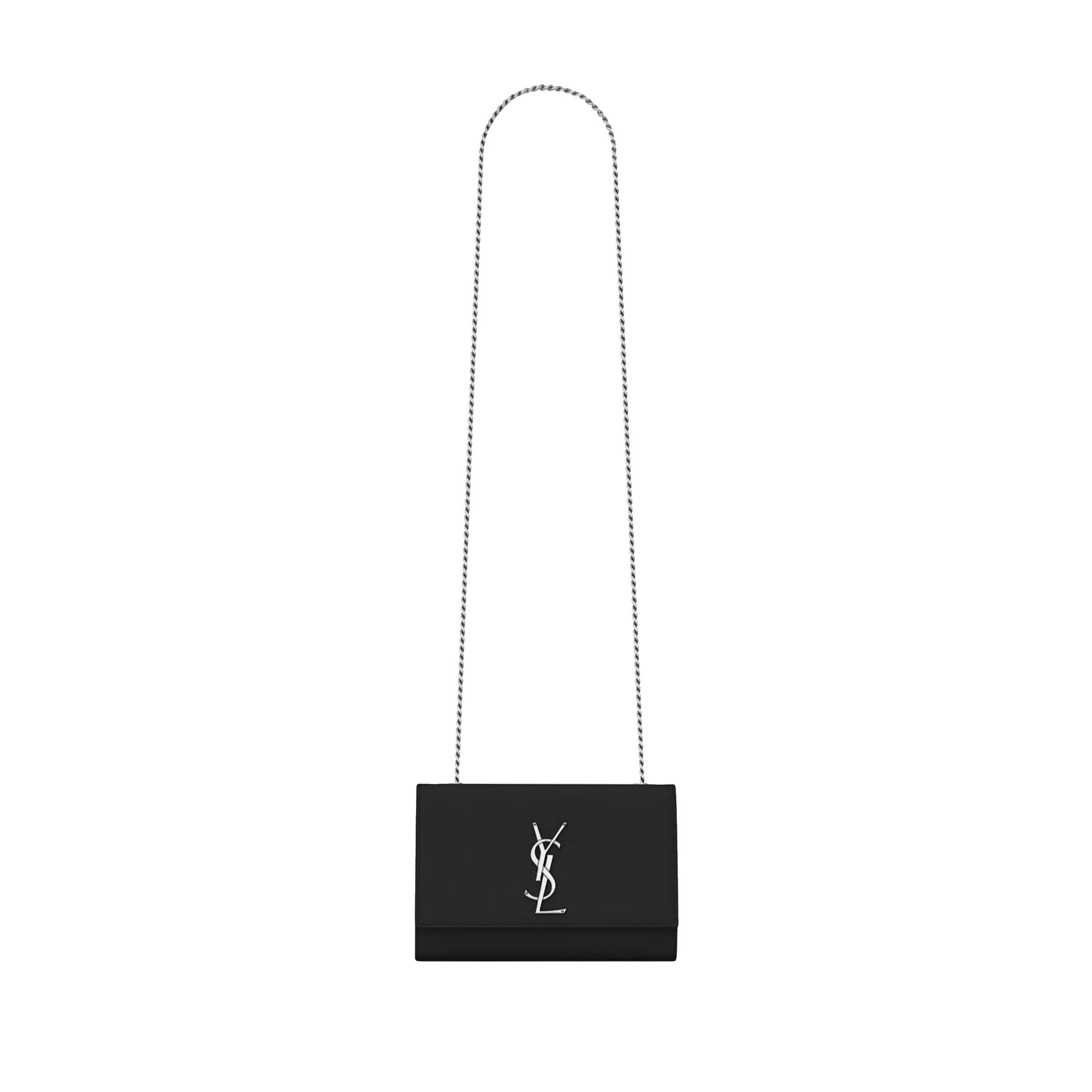 Y*L kate small chain bag in grain de poudre embossed leather 469390bow0n1000 (20*12.5*5cm)