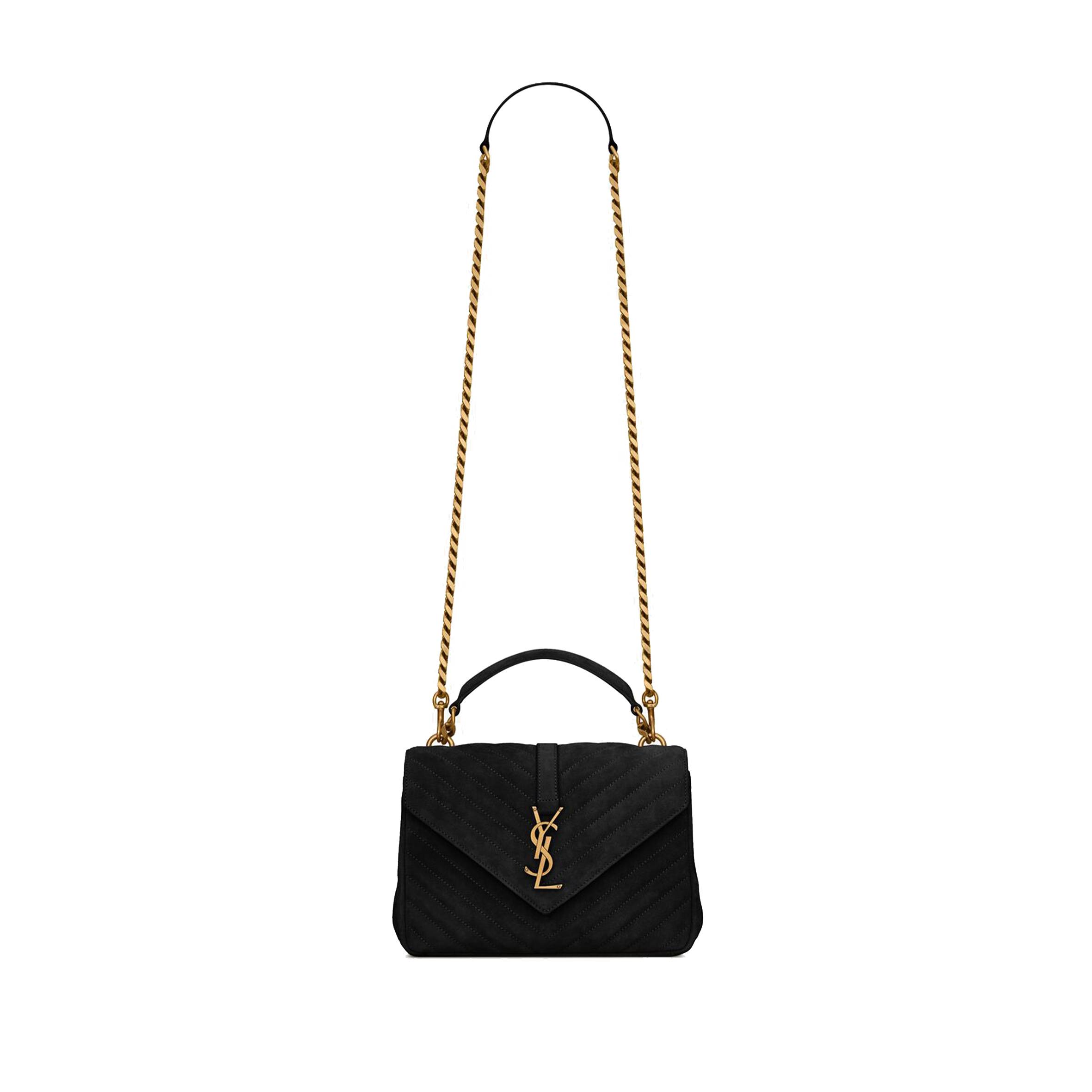 Y*L college medium chain bag in quilted suede 6002791u8071000 (24*17*6.5cm)