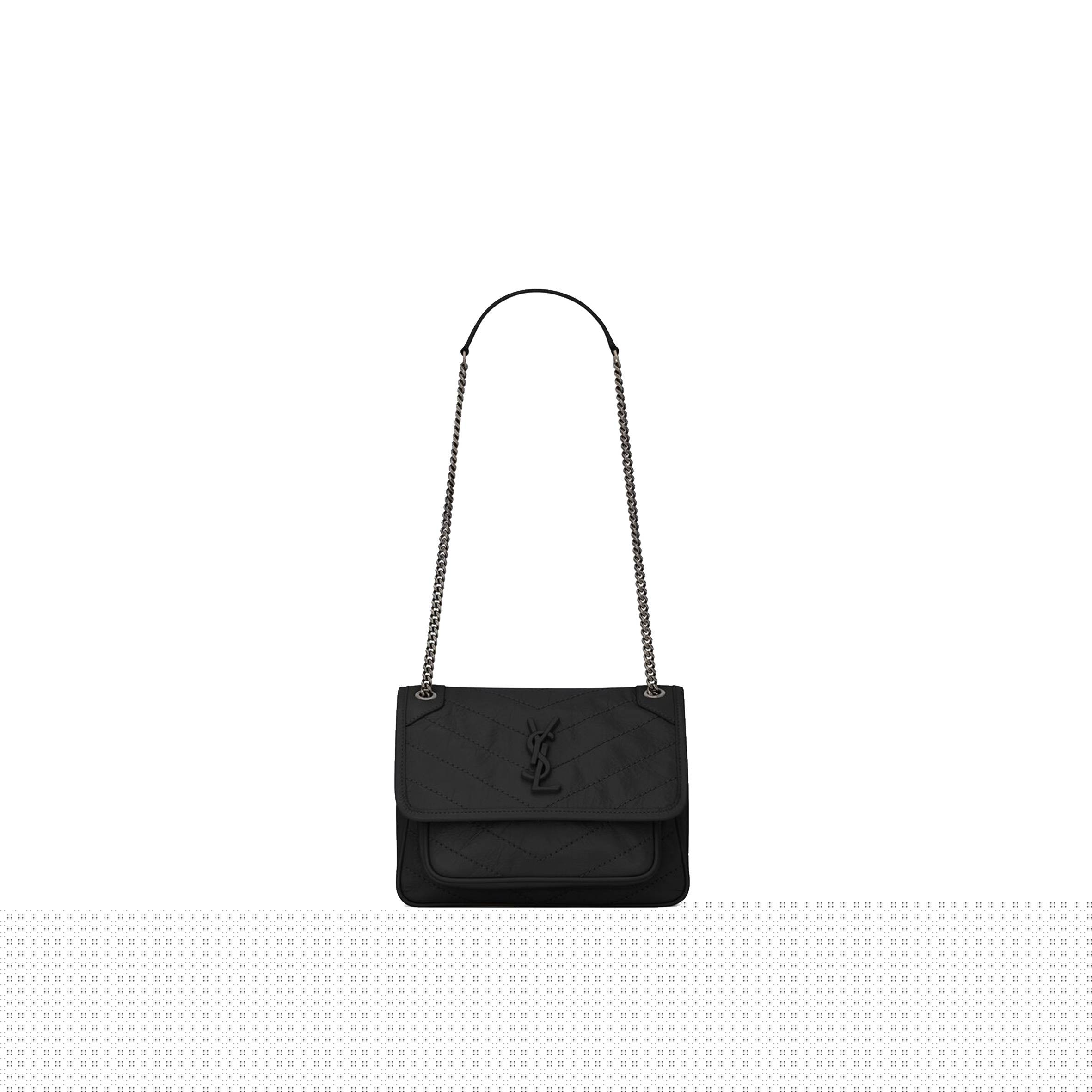 Y*L niki baby chain bag in crinkled vintage leather 6331600en041000 (21*16*7.5cm)